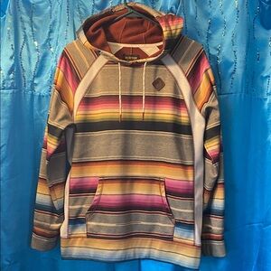 Burton Dry Ride Vibrant Striped Men's Hoodie Large